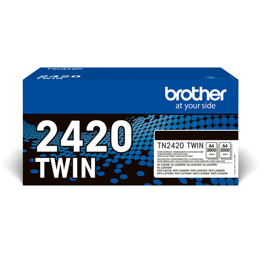 Toner BROTHER Laser Pack 2 Negro 3000 pág (TN2420TWIN)