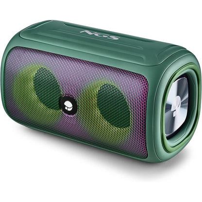 ALTAVOCES NGS ROLLER BEAST RGB PORTATIL WATERPROOF IPX5/BT/USB/AUX/FM GREEN