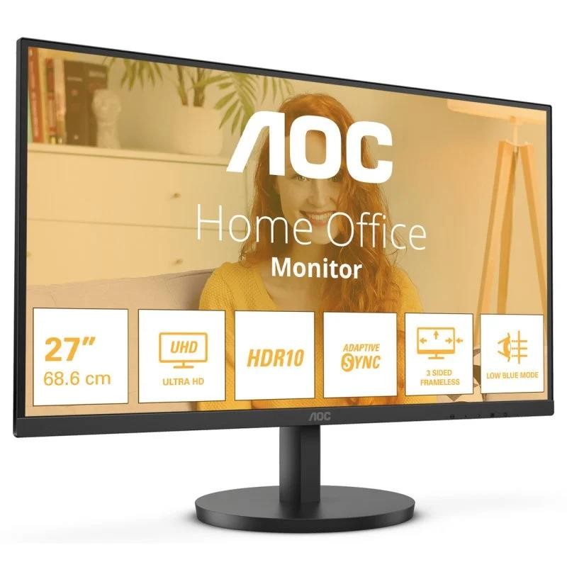 MONITOR AOC 27" 4K UHD MULTIMEDIA HDMI DP BLACK