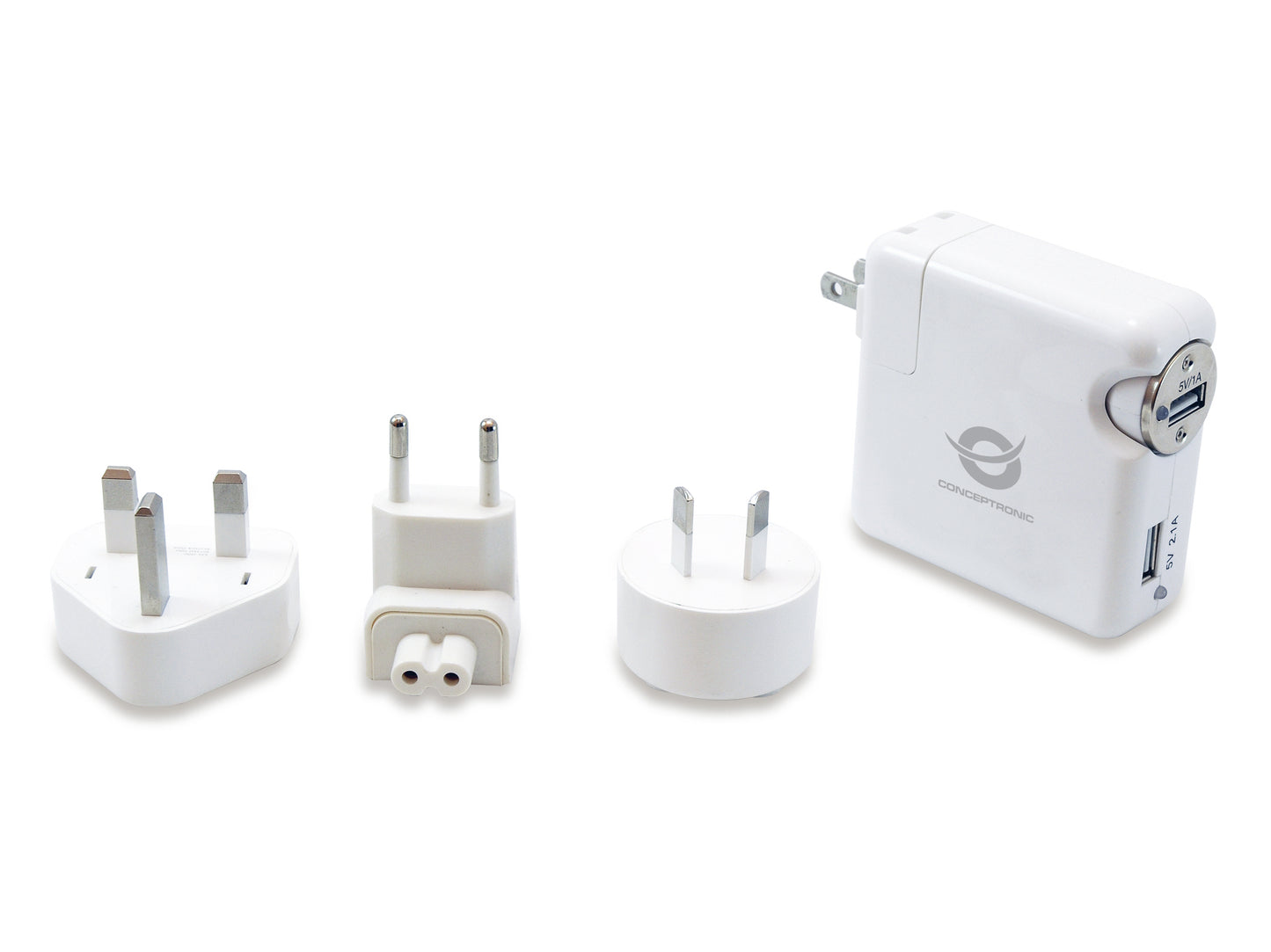 Cargador Coche/Pared CONCEPTRONIC 2xUSB (CUSBCHARKIT)