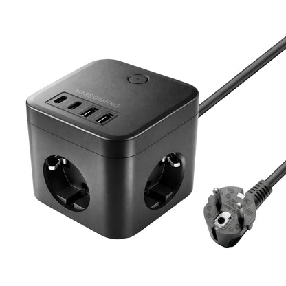 Cargador Mars Gaming 3xSchuko 2USB-A 2USB-C (MDCUBE35)