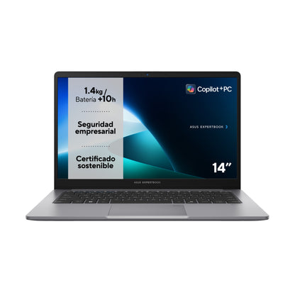 Portatil Expertbook P1 P1403cva-S60625x Intel I5 13420h (13a Generacion)  Memoria Ram 16Gb DDR5 512Gb SSD M.2 NVME PCIE 14' Full HD 1920x1080 Grafica Integrada Intel UHD Graphics Webcam Ethernet Wifi 6 Bluetooth 5.3 2xUSB-C  3.2  Compatible Displaypo