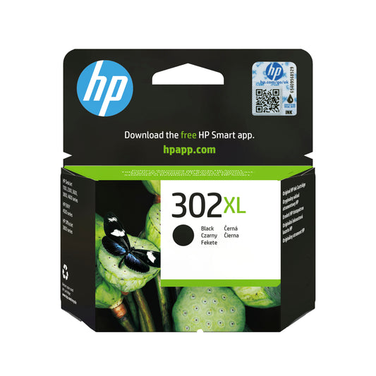 HP 302XL Negro Cartucho de Tinta Original - F6U68AE. 480 Paginas