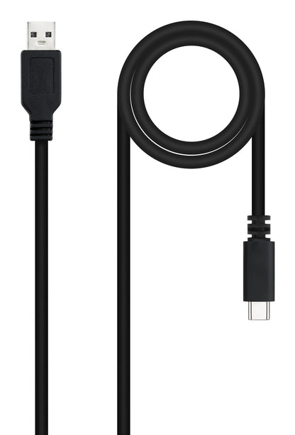 Nanocable USB-A/M a USB-C/M 0.5m Negro (10.01.2100)