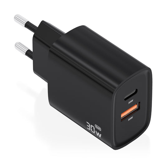 AISENS 30W USB-A/C Black Wall Charger (A110-0953)