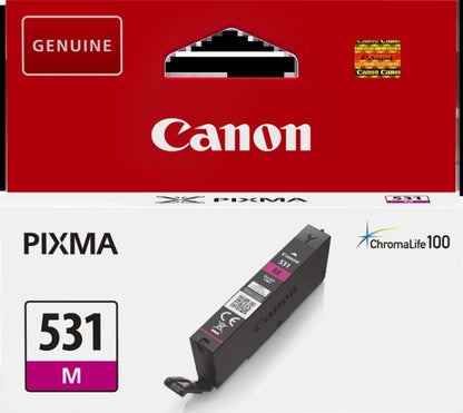 Canon CLI531 Magenta Cartucho de Tinta Original - 6120C001/CLI531M. 475 Paginas