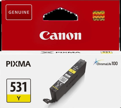 Canon CLI531 Amarillo Cartucho de Tinta Original - 6121C001/CLI531Y. 515 Paginas