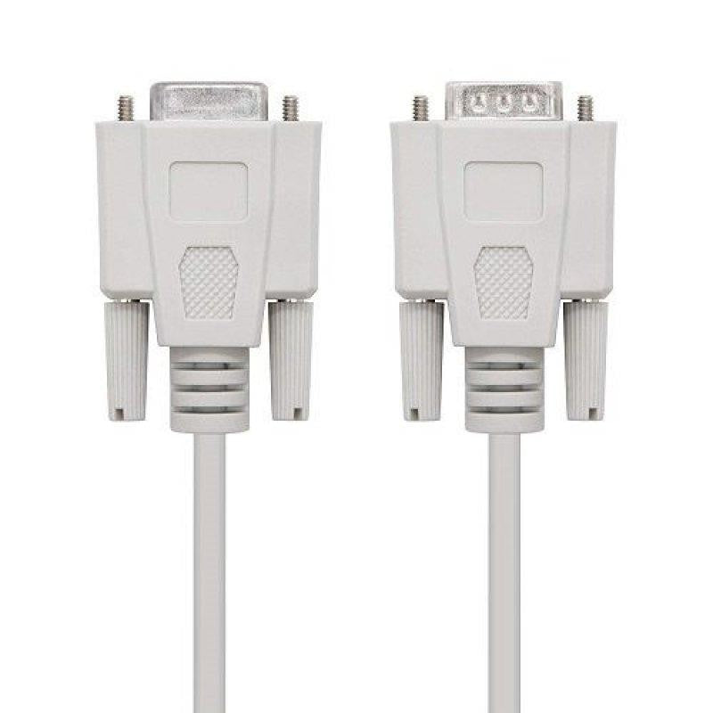 CABLE SERIE NANOCABLE RS232 DB9/M - DB9/H 3M WHITE