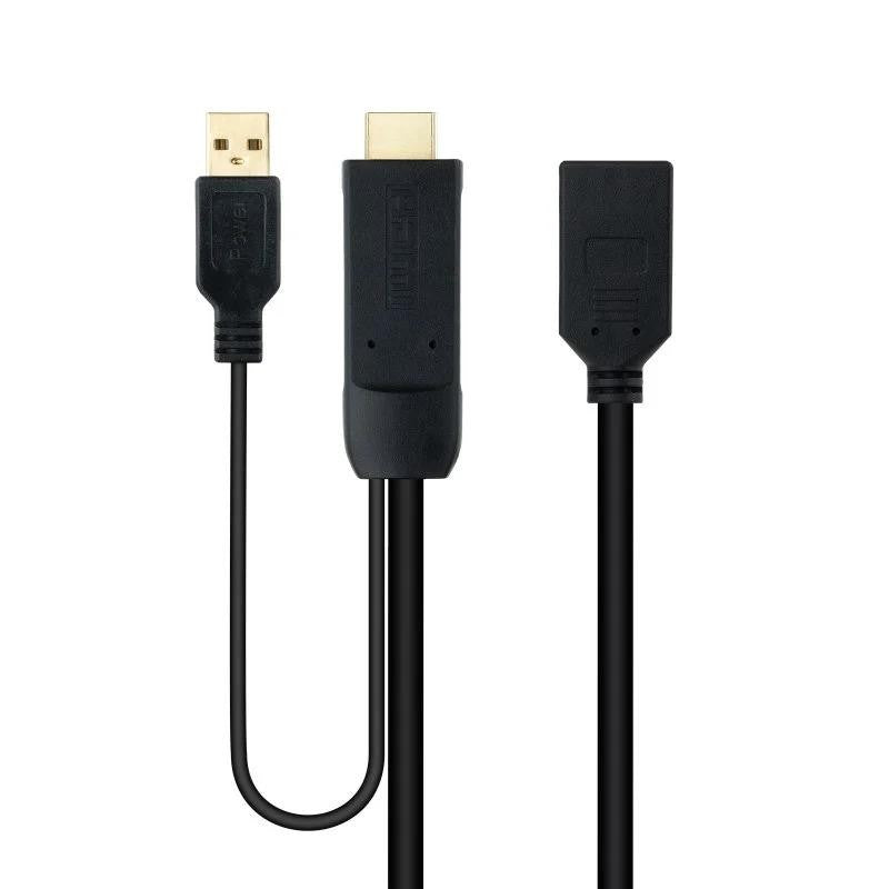 CABLE CONVERSOR NANOCABLE HDMI A DISPLAYPORT 20CM BLACK