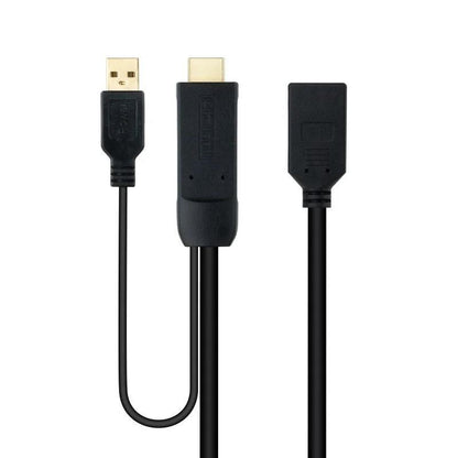 CABLE CONVERSOR NANOCABLE HDMI A DISPLAYPORT 20CM BLACK
