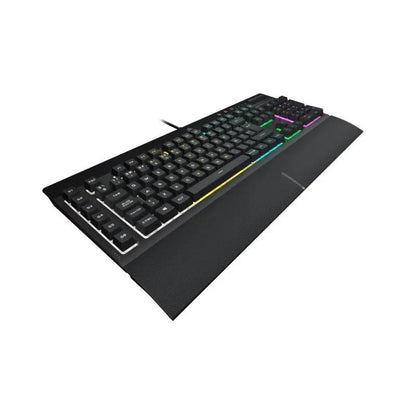 TECLADO GAMING CORSAIR K55 PRO USB ICUE RGB BLACK + REPOSAMUÑECA