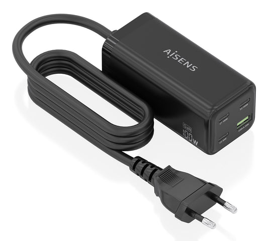 AISENS 100W Charger 1xUSB-A 3USB-C (ASCH-100W4P054-BK)