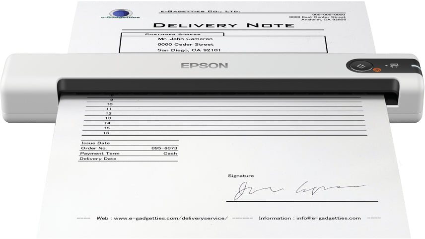 Escáner Portátil Epson DS-70 A4 USB Blanco (B11B252402)
