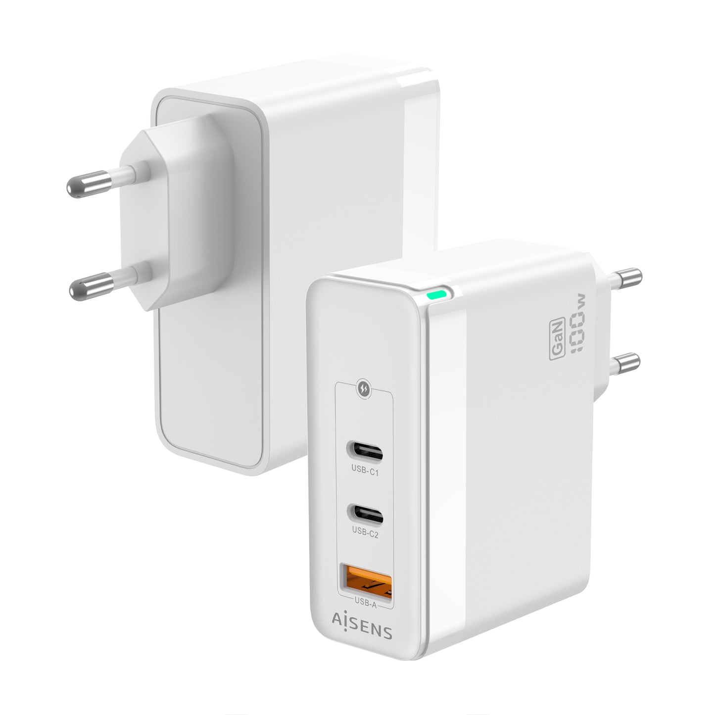 Cargador Pared AISENS 1USB-A 2USB-C (ASCH-100W3P008-W)