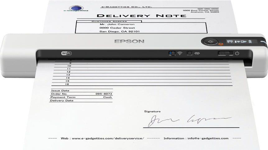 Escáner Portátil Epson DS-80W A4 Blanco (B11B253402)