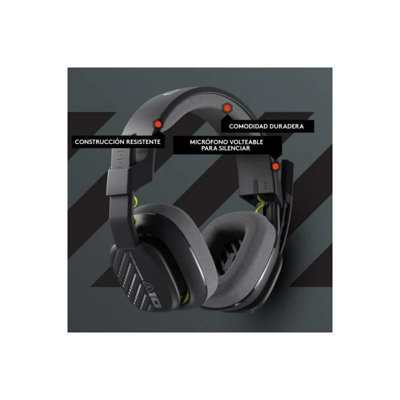 AURICULARES + MICROFONO LOGITECH GAMING A10 ASTRO JACK 3.5MM BLACK