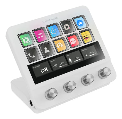 Control Deck Mars Gaming LCD 10 Keys White (MSDPROW)