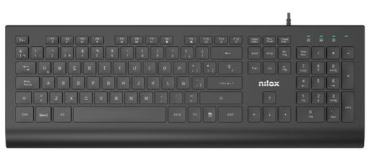 NILOX USB 2.0 Keyboard 1.5m Spanish Black (NXKBE000014)