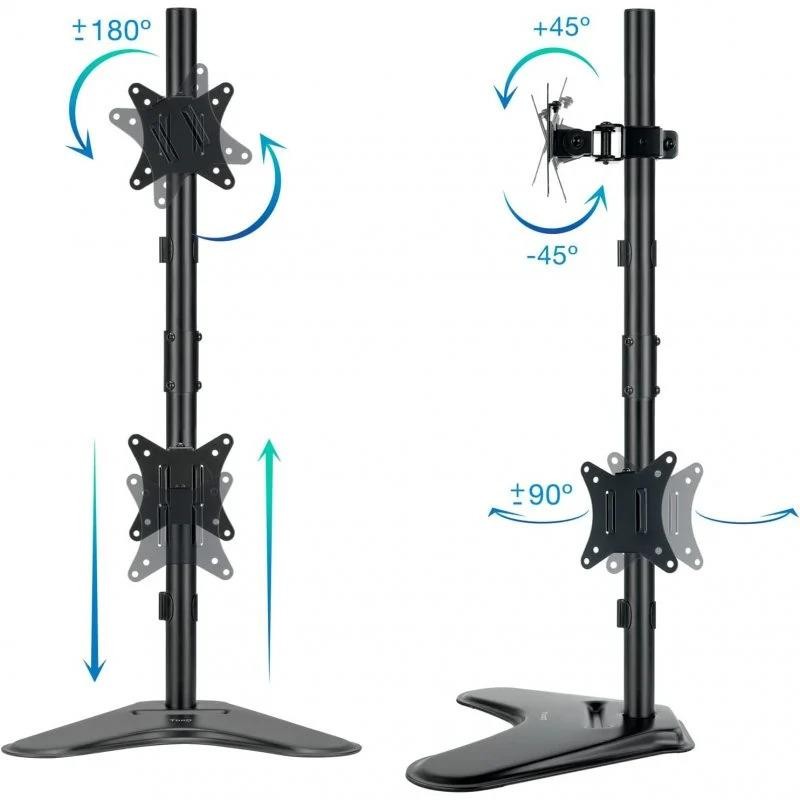 SOPORTE DE SOBREMESA MONITOR TOOQ 17"-32" 9KG 2 BRAZOS VERTICAL GIRA/INCLI