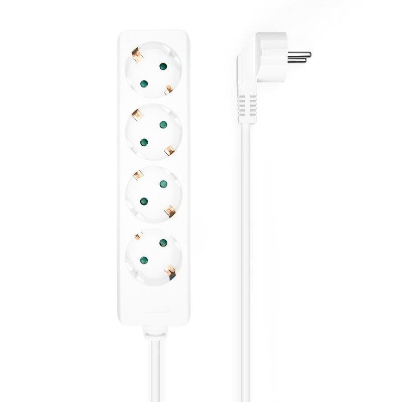 REGLETA AISENS 4 SCHUKOS PROTECCION 1,4M WHITE