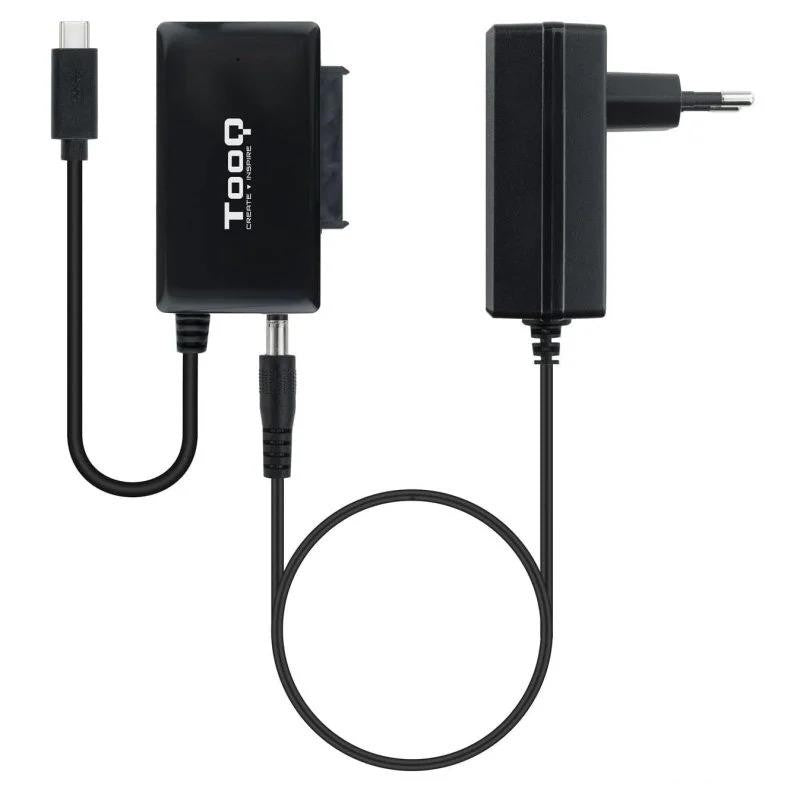 ADAPTADOR USB 3.0 USB-C TOOQ DISCO DURO SATA 2.5"/3.5" ALIMENTADOR BLACK