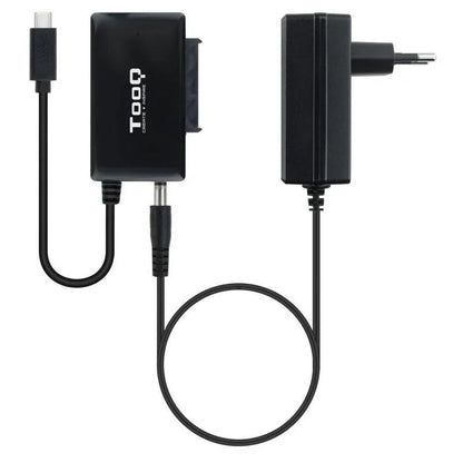 ADAPTADOR USB 3.0 USB-C TOOQ DISCO DURO SATA 2.5"/3.5" ALIMENTADOR BLACK