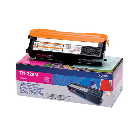 Brother TN328 Magenta Cartucho de Toner Original - TN328M. 6.000 Paginas