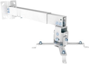 Soporte de proyector para techo o pared ajustable de 430 hasta 650mm inclinable hasta 20kg blanco