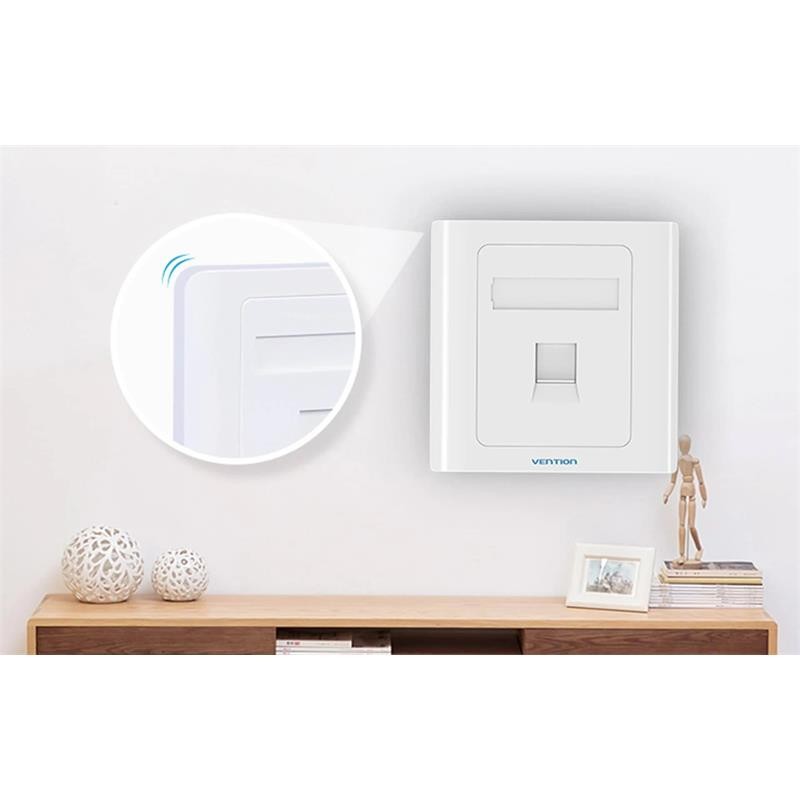 ROSETA DE PARED VENTION RJ45 CAT.6 UTP 1 TOMA WHITE