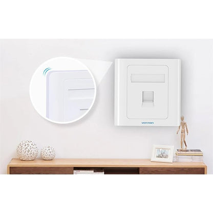 ROSETA DE PARED VENTION RJ45 CAT.6 UTP 1 TOMA WHITE