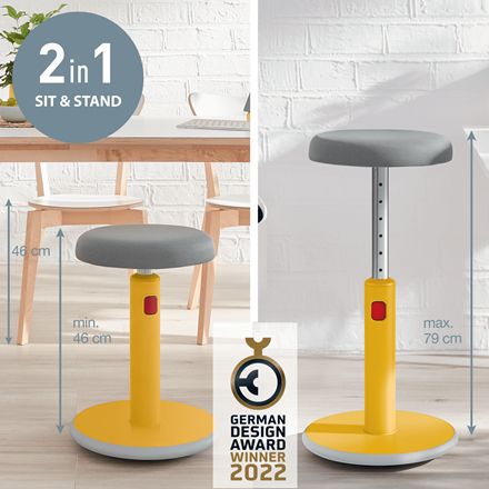 Taburete Leitz Ergo Cosy Active 2 Amarillo (6518-00-19)