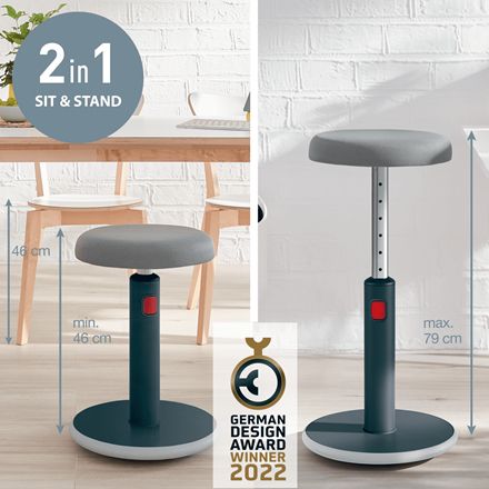 Taburete Leitz Ergo Cosy Active 2 Gris (6518-00-89)