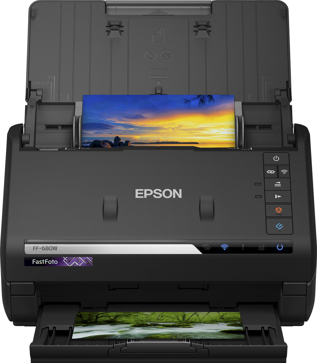 Escáner Epson FastFoto FF-680W A4 Negro (B11B237401)