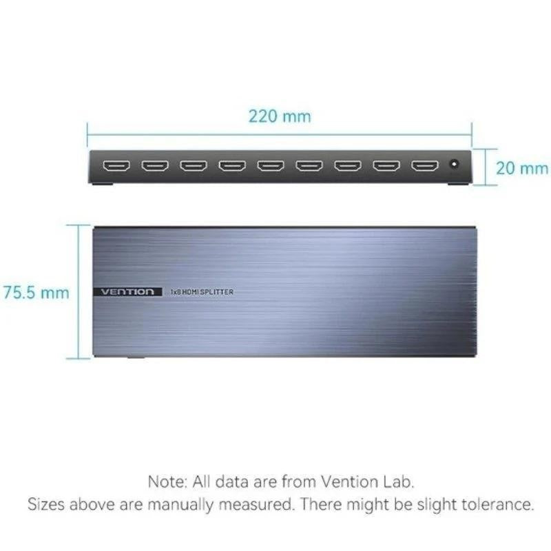 SPLITTER VENTION HDMI 2.0 4K 1X8 BLACK
