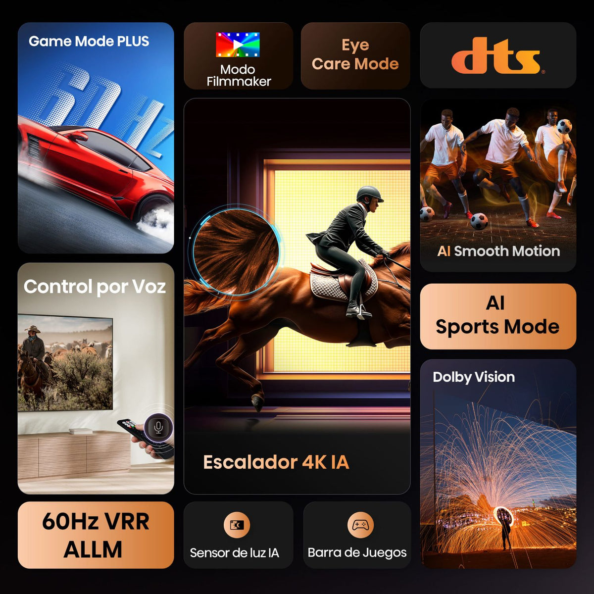 TELEVISOR HISENSE 65" UHD 4K USB SMART TV WIFI VIDAA DOLBY VISION
