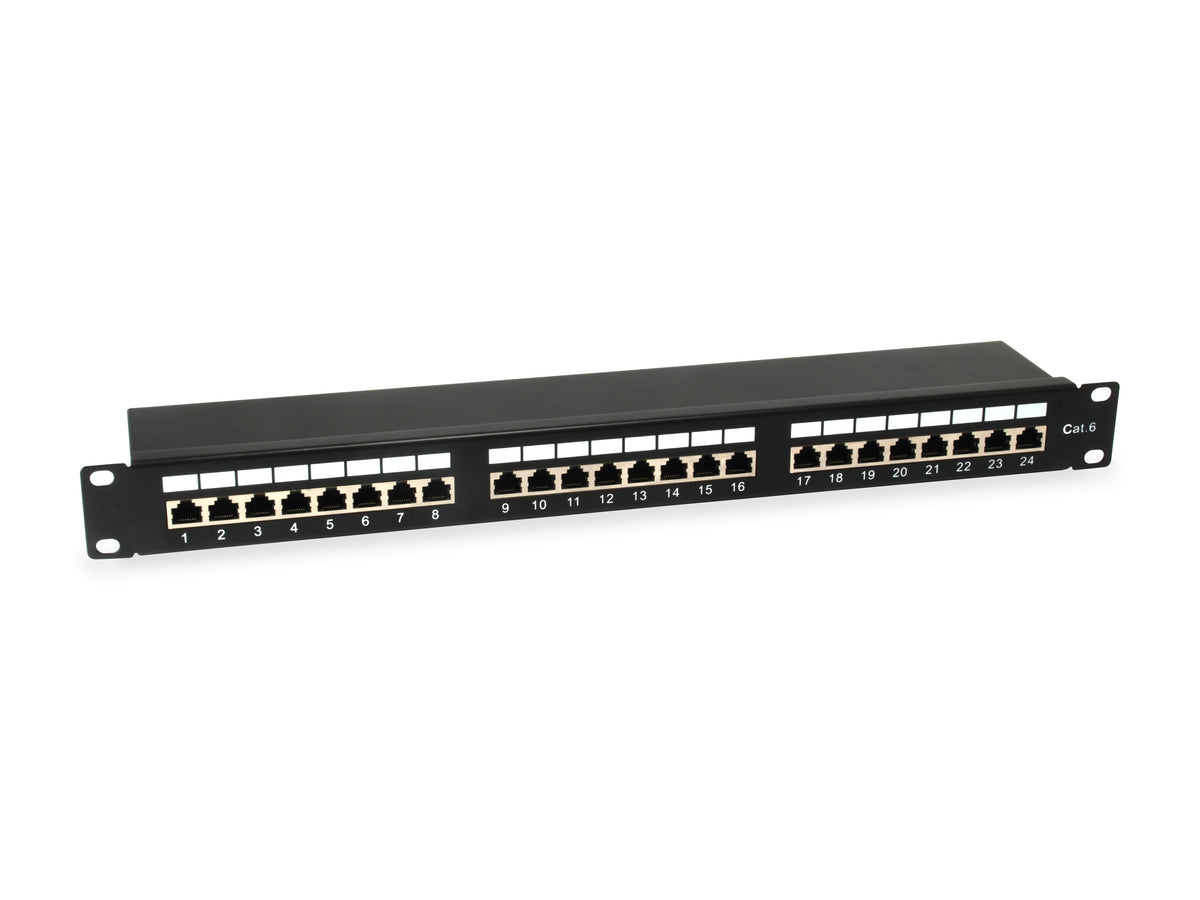 EQUIP Patch Panel 24p Cat.6 Apantallado Negro (EQ326425