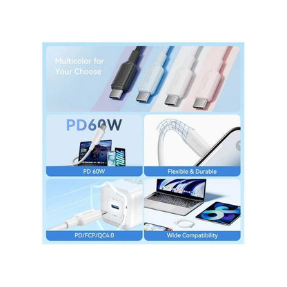 CABLE USB-C 2.0 VENTION TIPO USB-C/M - USB-C/M 3A 2M BLUE