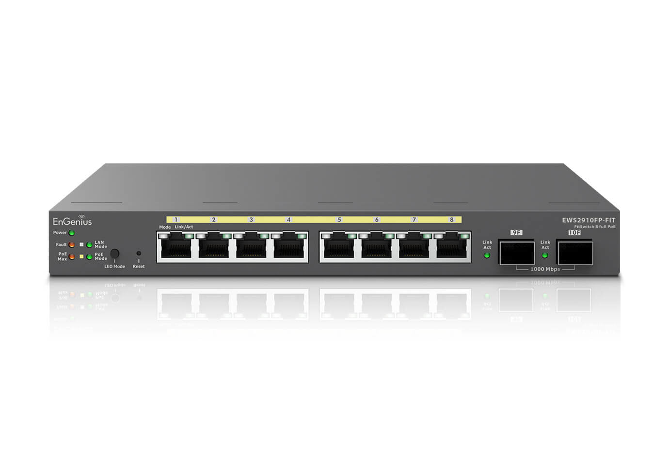 Switch EnGenius 8xRJ45 GbE 2xSFP PoE (EWS2910FP-FIT)