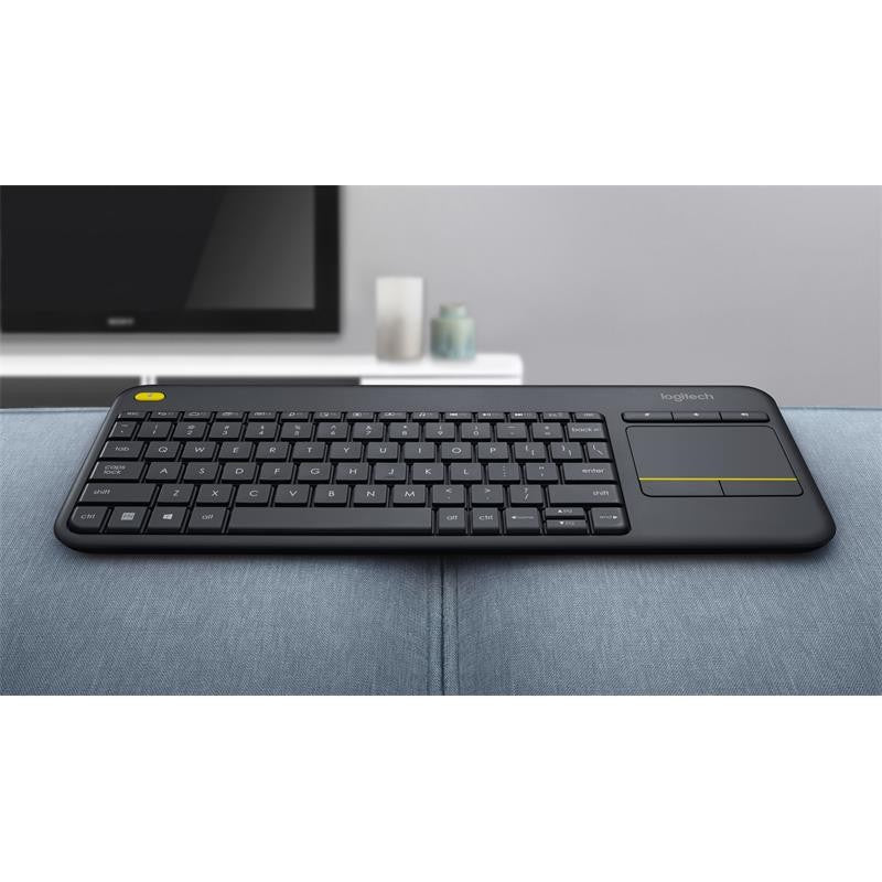 TECLADO LOGITECH K400 RF WIRELESS TOUCHPAD BLACK