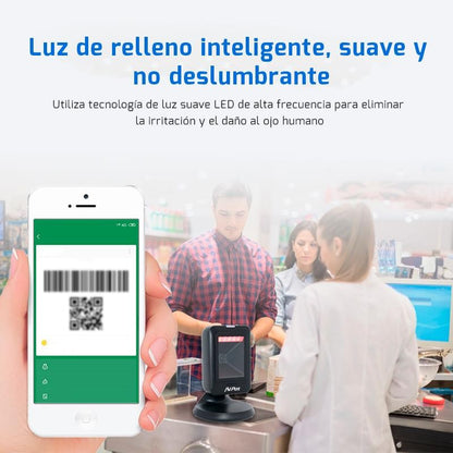 LECTOR AVPOS CODIGOS 1D + 2D + QR 630 SOBREMESA USB