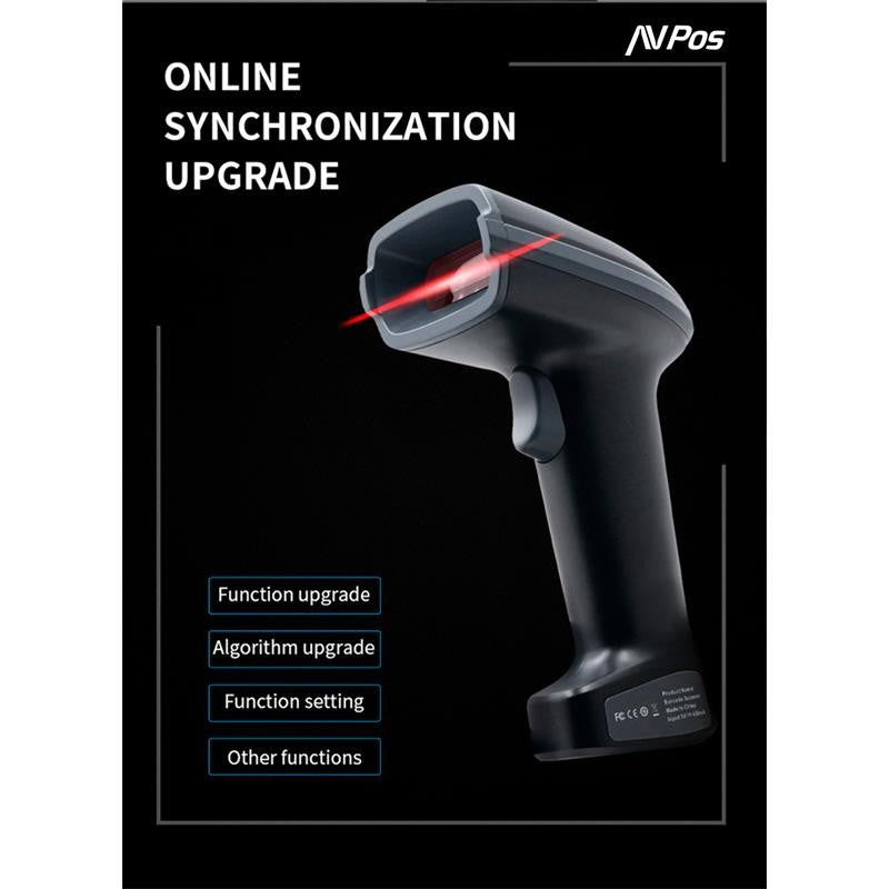 LECTOR AVPOS CODIGOS 1D + 2D +QR BT230 WIRELESS 2.4 + BLUETOOTH + USB