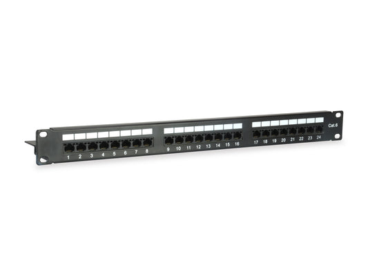 Patch panel 24 port category 6 19" 1u black