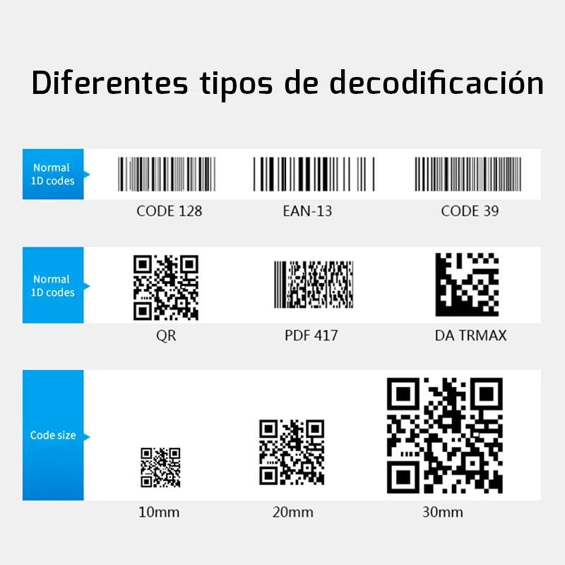 LECTOR AVPOS CODIGO 1D + 2D +QR BP200 POCKET PORTATIL BLUETOOTH USB