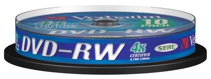Verbatim Dvd - rw 4.7 gb 120 min 4x tarrina 10 uds (43552) - vista 2