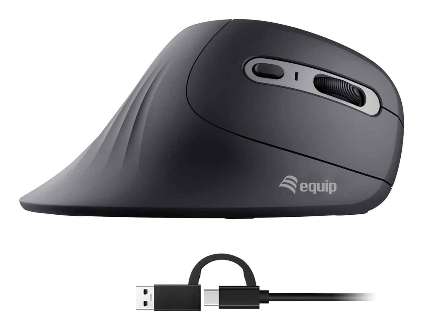 Vertical Mouse EQ USB-A/C 7200dpi Black (EQ245119)