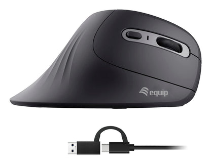 Vertical Mouse EQ USB-A/C 7200dpi Black (EQ245119)