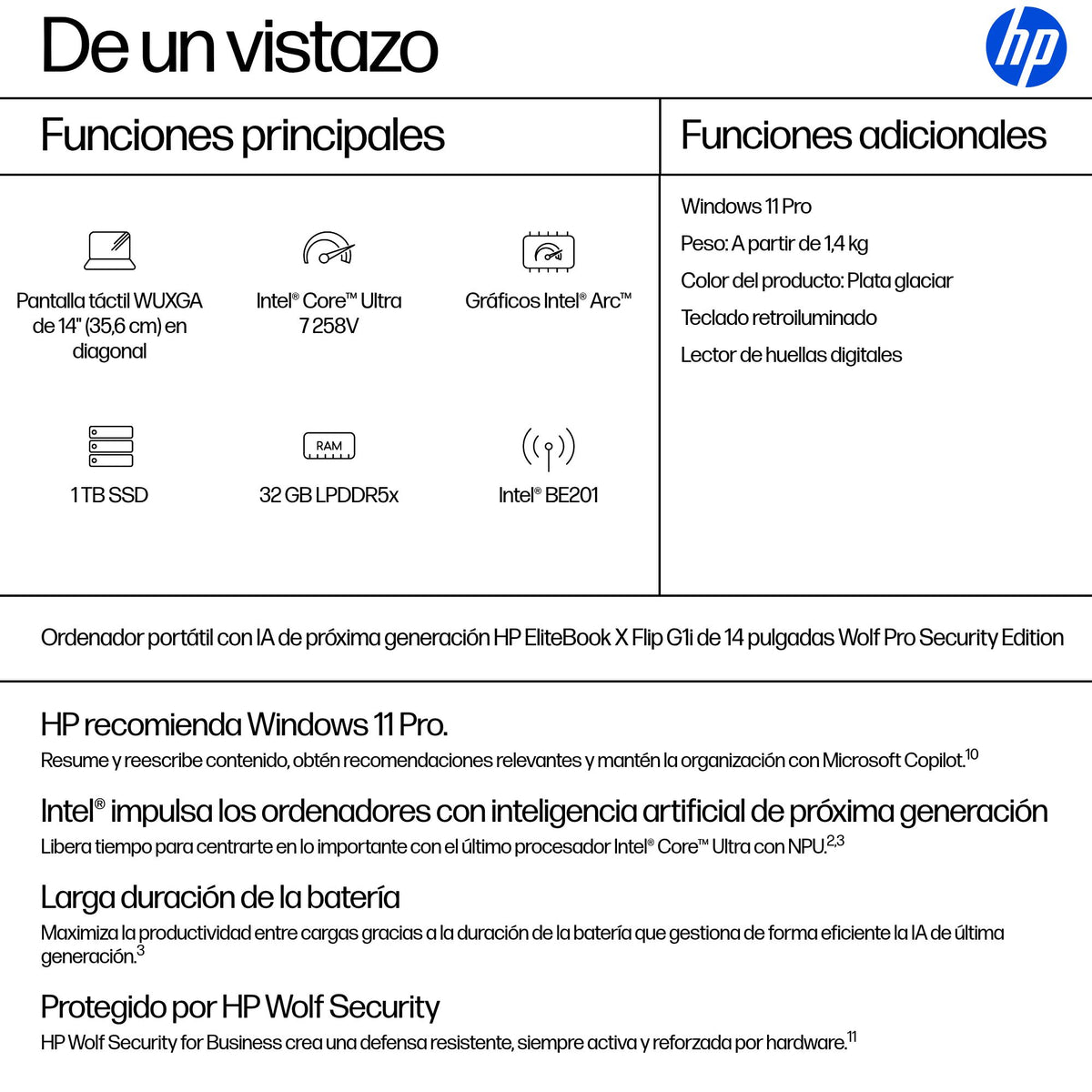 HP EliteBook Flip U7-258V 32Gb 1Tb 14" W11P (B69A3ET)