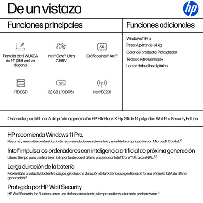 HP EliteBook Flip U7-258V 32Gb 1Tb 14" W11P (B69A3ET)