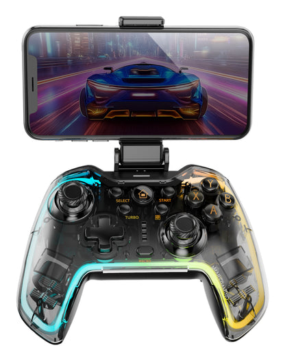 GamePad Mars Gaming RGB Bluetooth Transparent (MGPBT2)