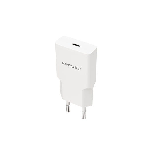 Cargador Nanocable 1xUSB-C PD 20W Blanco (10.10.2021)